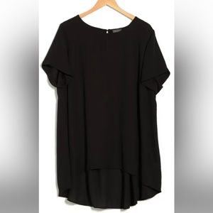Vince Camuto Short Sleeve High/Low Swing Top